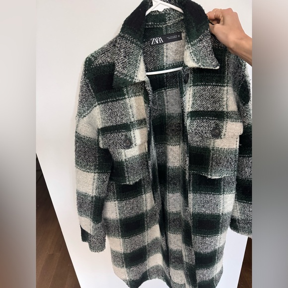 Zara Plaid Long Overshirt - Picture 4 of 4